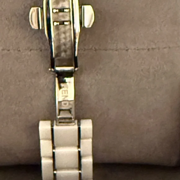 Fendi Square Ceramic White Watch, Stainless Steel Authentic Preloved